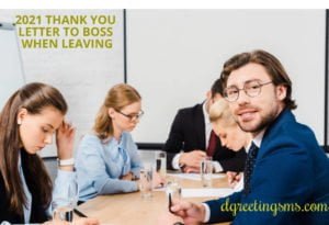 2021 Thank You Letter to Boss When Leaving