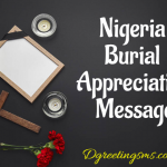 Nigeria Burial Appreciation Message